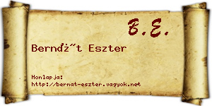 Bernát Eszter névjegykártya