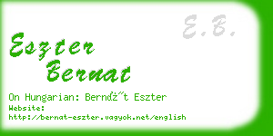 eszter bernat business card